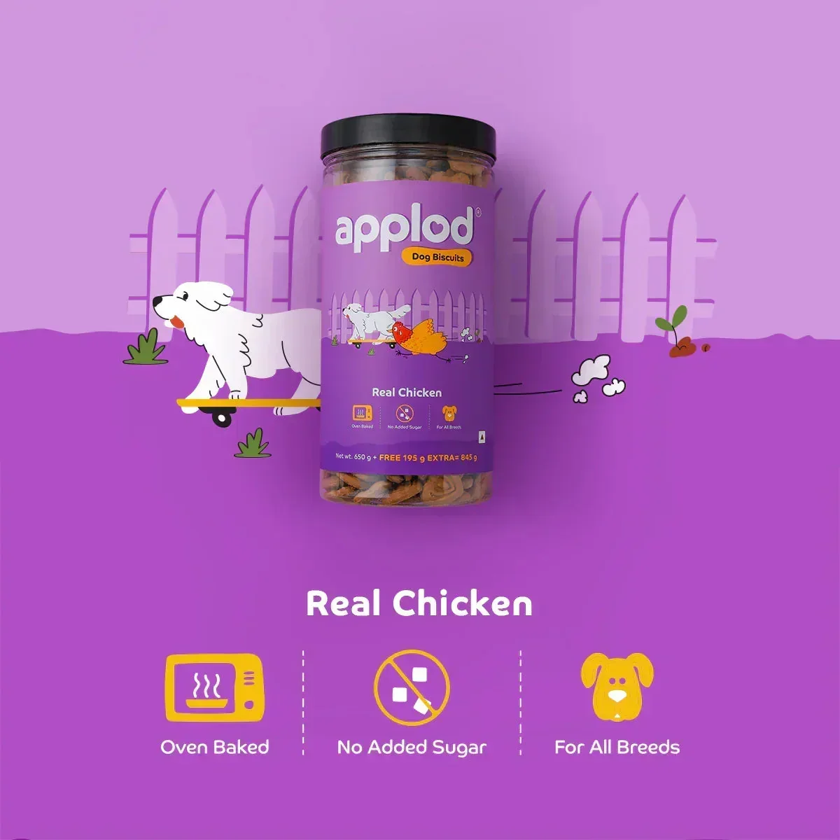 Applod Real Chicken Dog Biscuit - Image 3