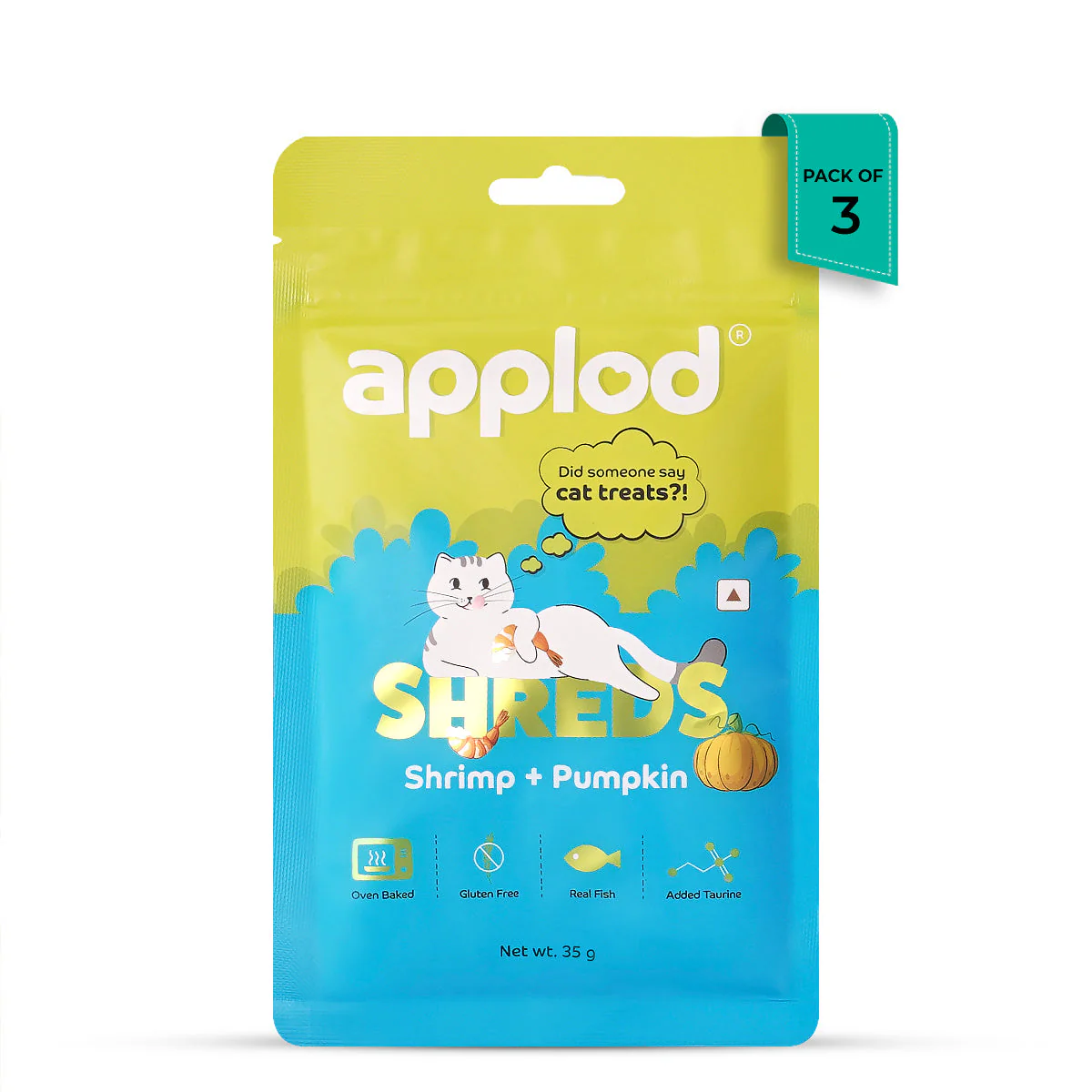 Applod Shrimp with Pumpkin Cat Treat - 35g - Image 12