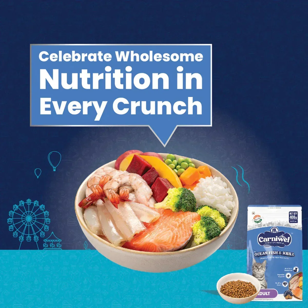 Carniwel Ocean Fish & Krill Dry Cat Food, Adult - Image 7