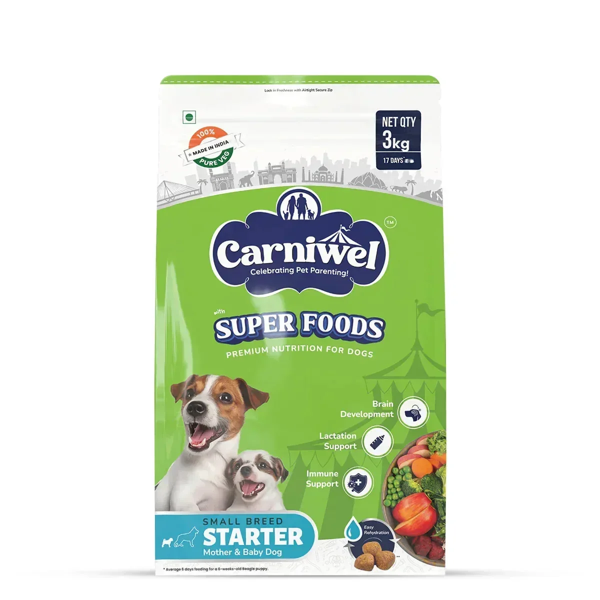 Carniwel Veg with Superfoods Dry Dog Food for Small Breed, Starter - Image 10