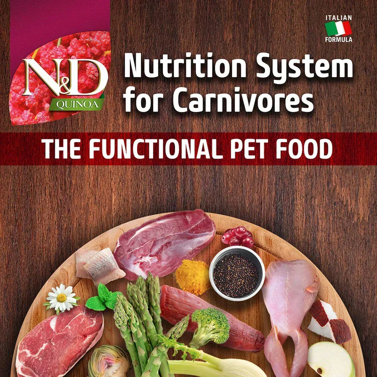 Farmina N&D Grain Free Quinoa Weight Management (Lamb, Broccoli & Asparagus) Dry Cat Food - All Breed Adult - 1.5kg - Image 7