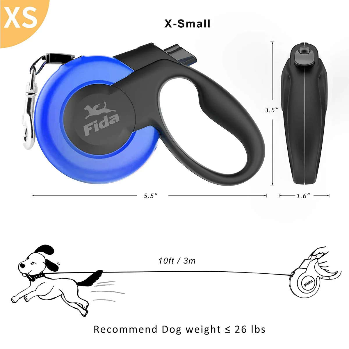 Fida Mars Dog Leash - Blue - Image 8