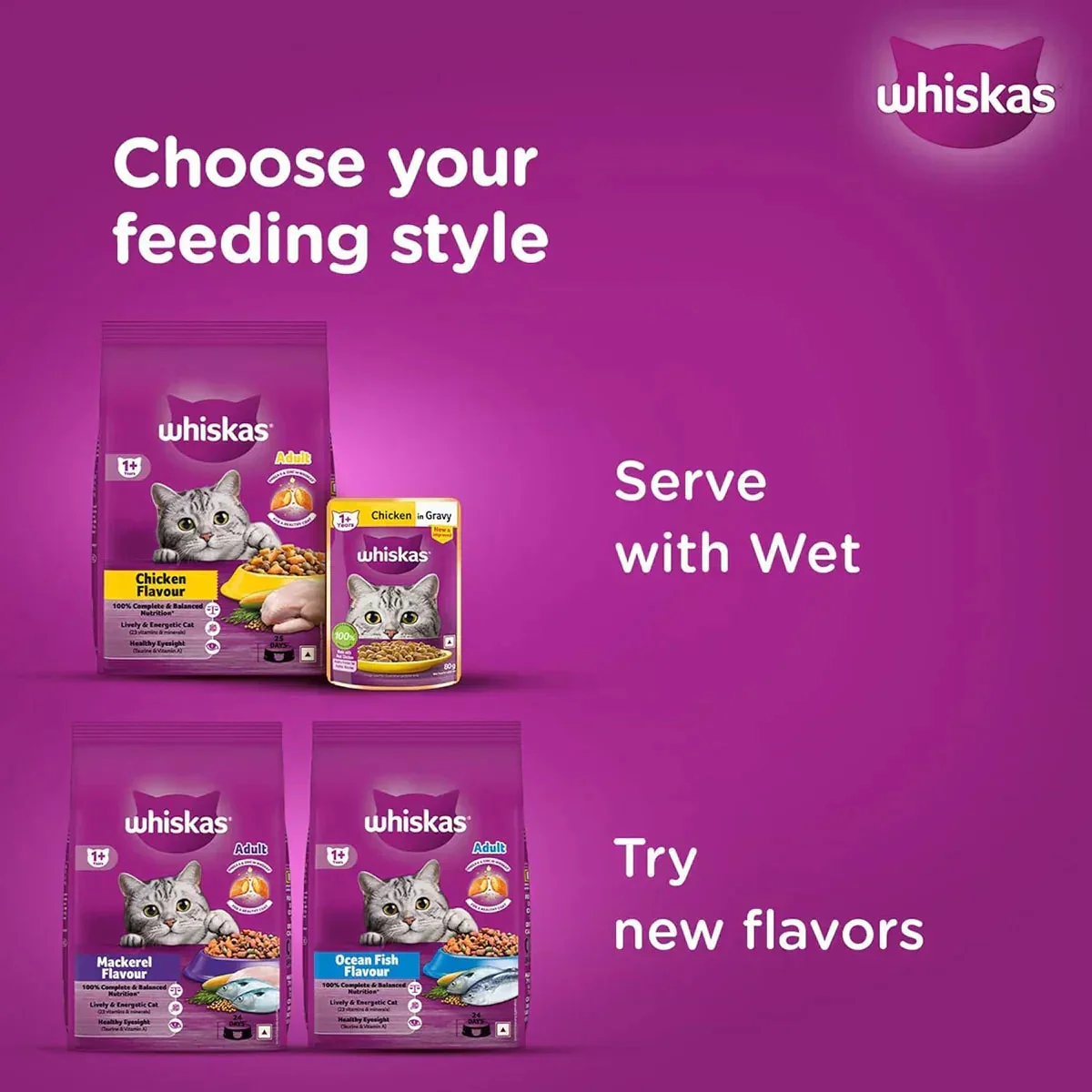 Whiskas Chicken Dry Cat Food - All Breed Adult (+1 year) - Image 9