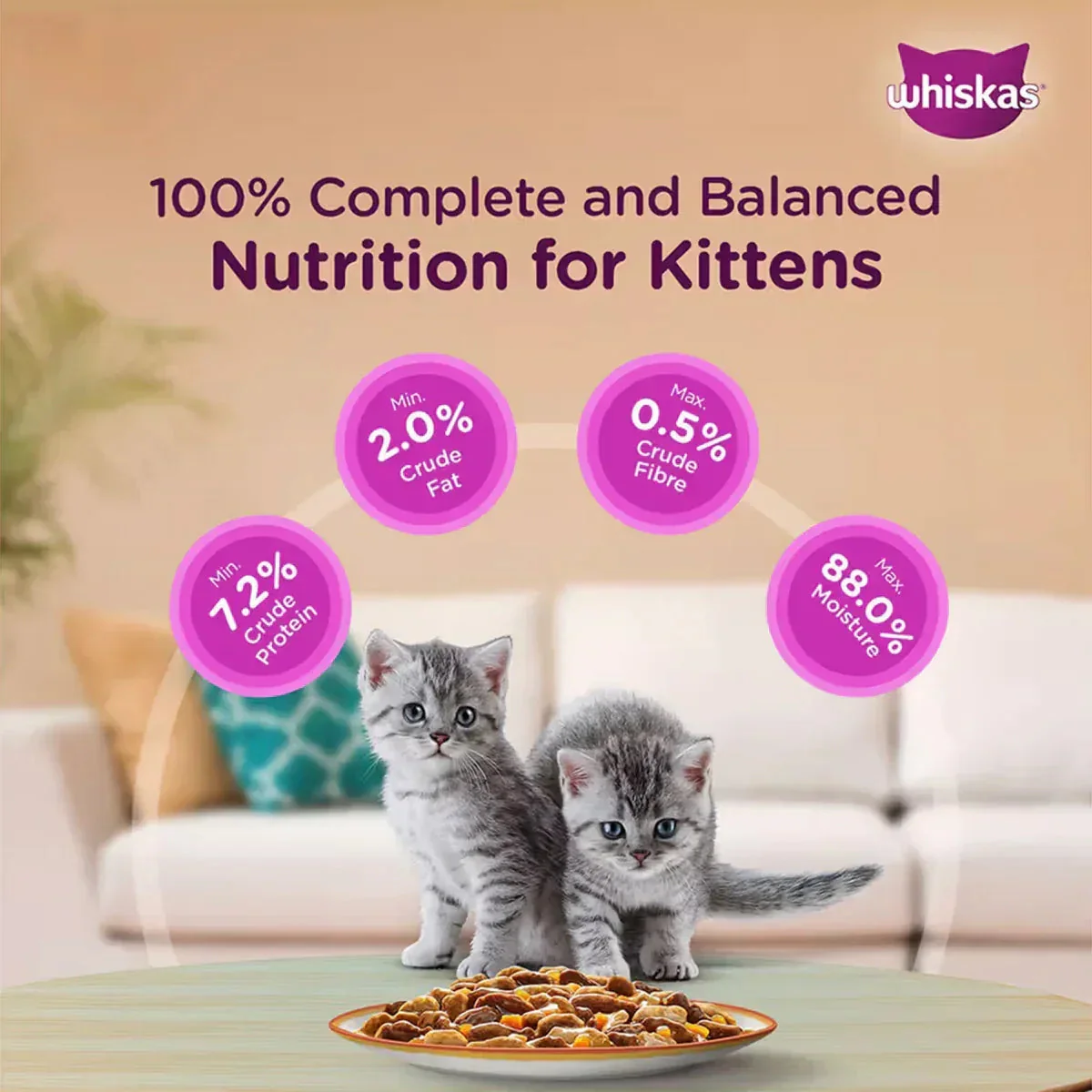 Whiskas Tuna in Jelly Wet Cat Food - All Breeds Kitten (2-12 months) - 14 Pouches (14 x 85g) - Image 3