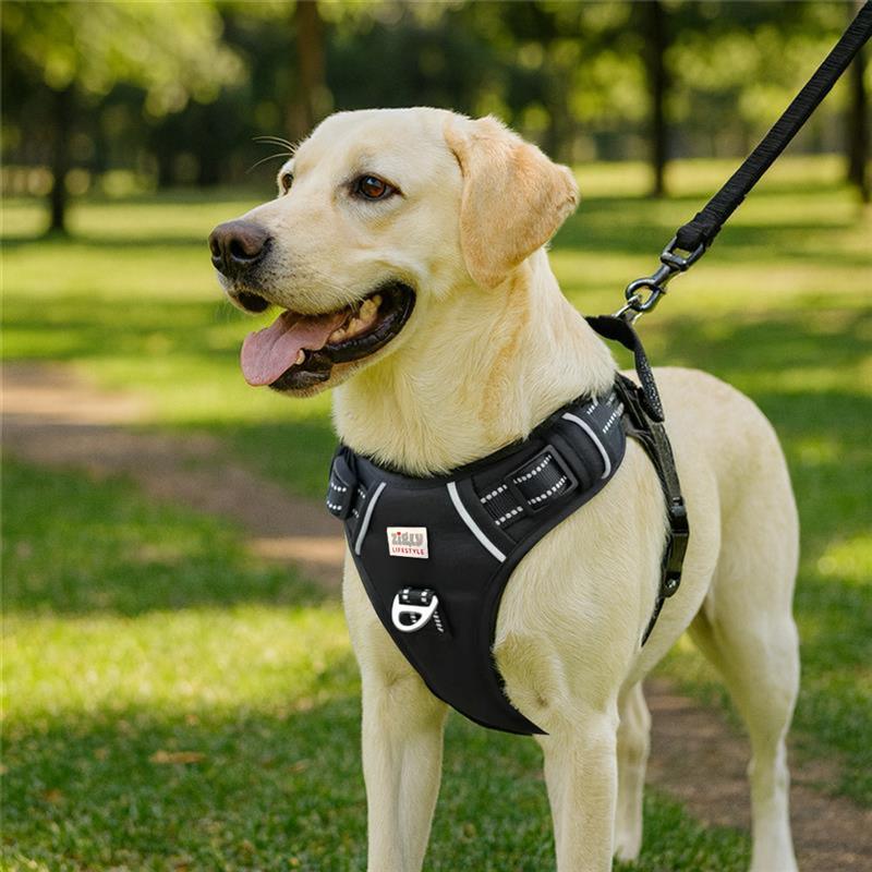 ZL Shadow Guard Adjustable Padded Dog Harness Black - Image 4