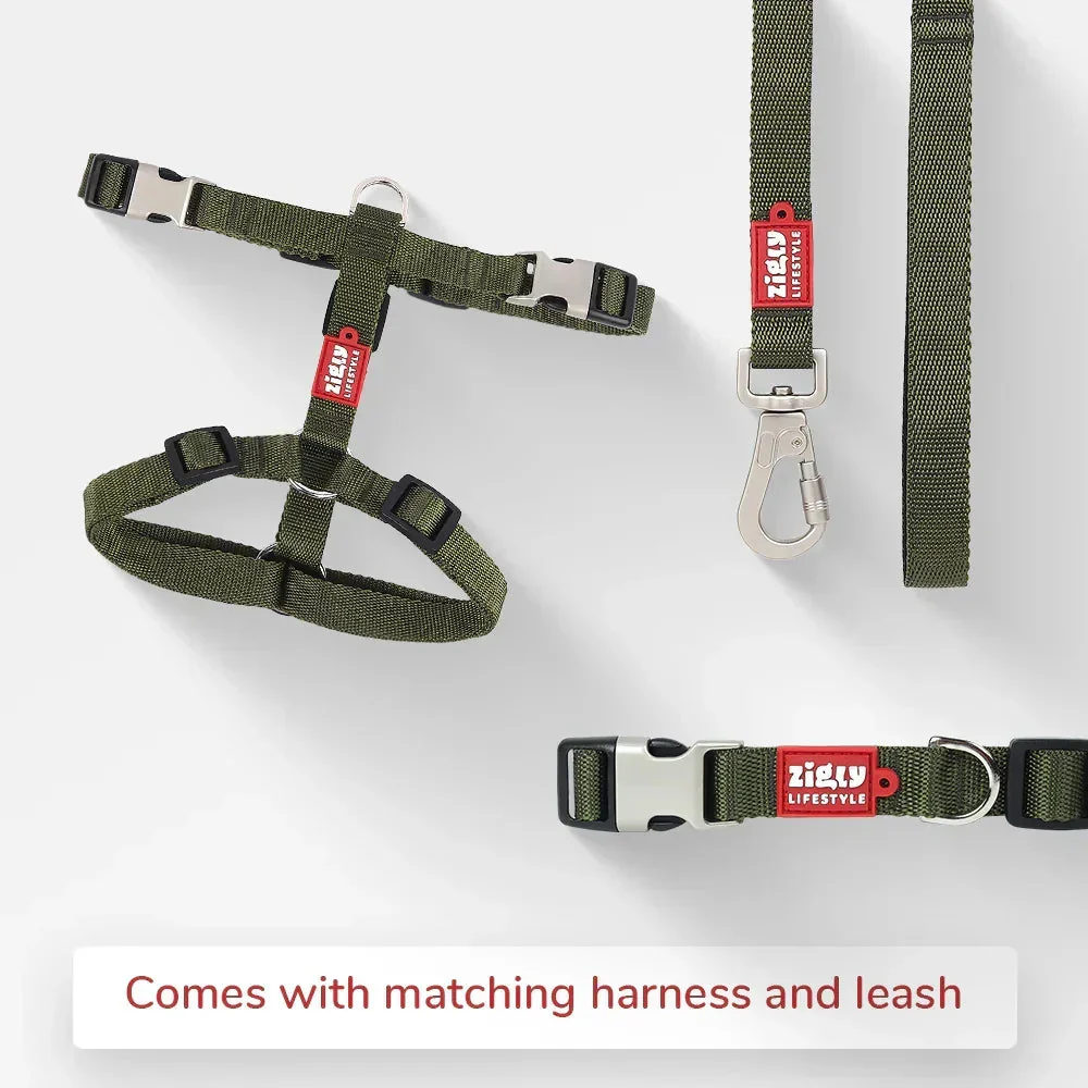 ZL Classic Olive Green Dog Collar - Image 6