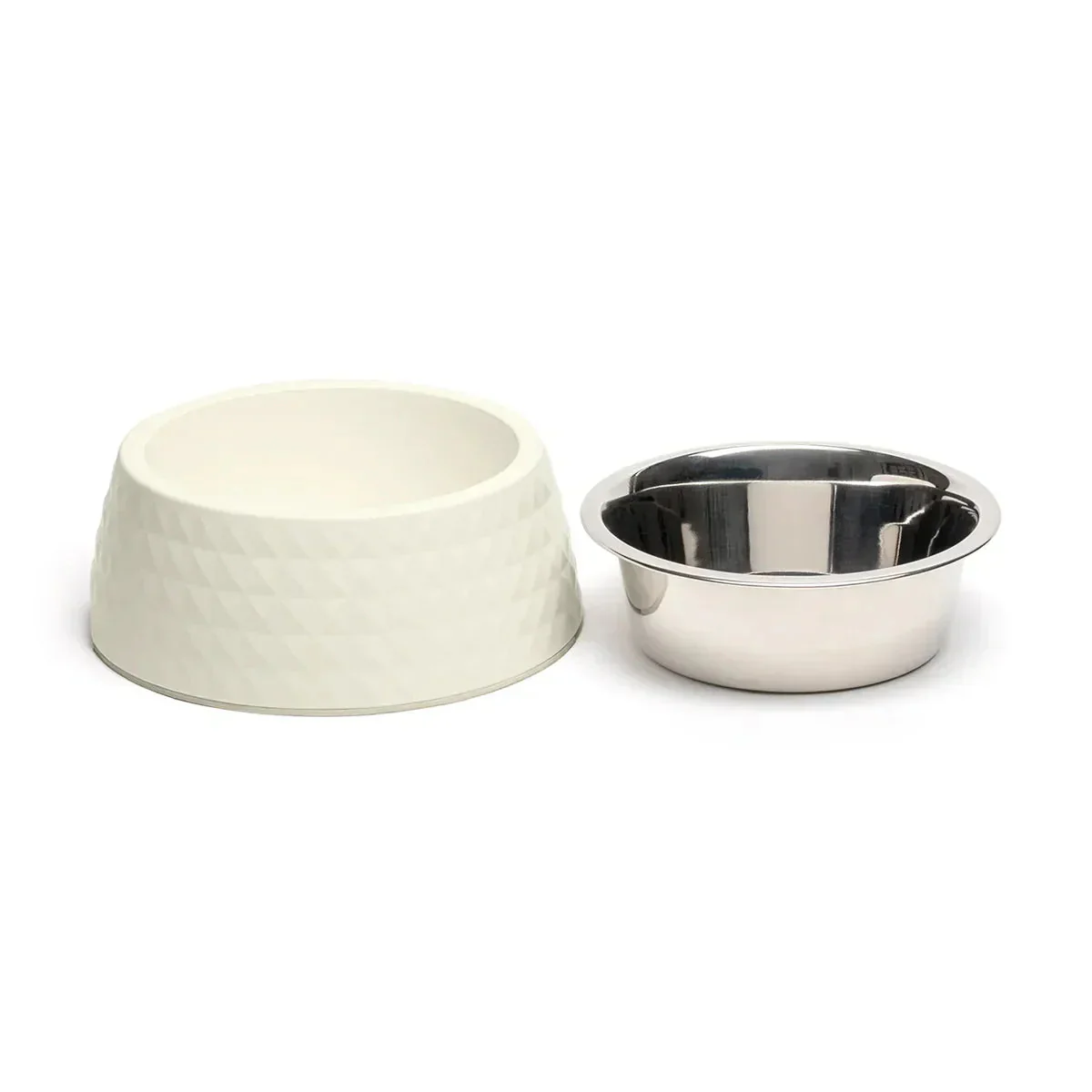 ZL Retro Pyramid Jasmine Melamine Dog Bowl - Image 4